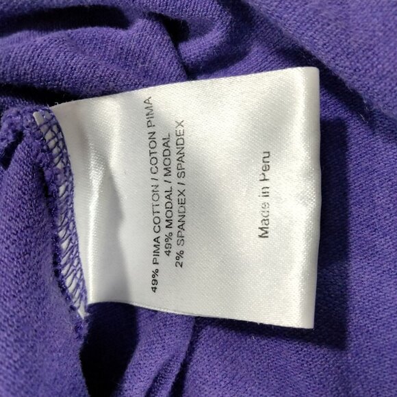 Tory Burch Lidia Purple Long Sleeve Ruffle Polo Shirt Small Preppy Twee … - Picture 8 of 8